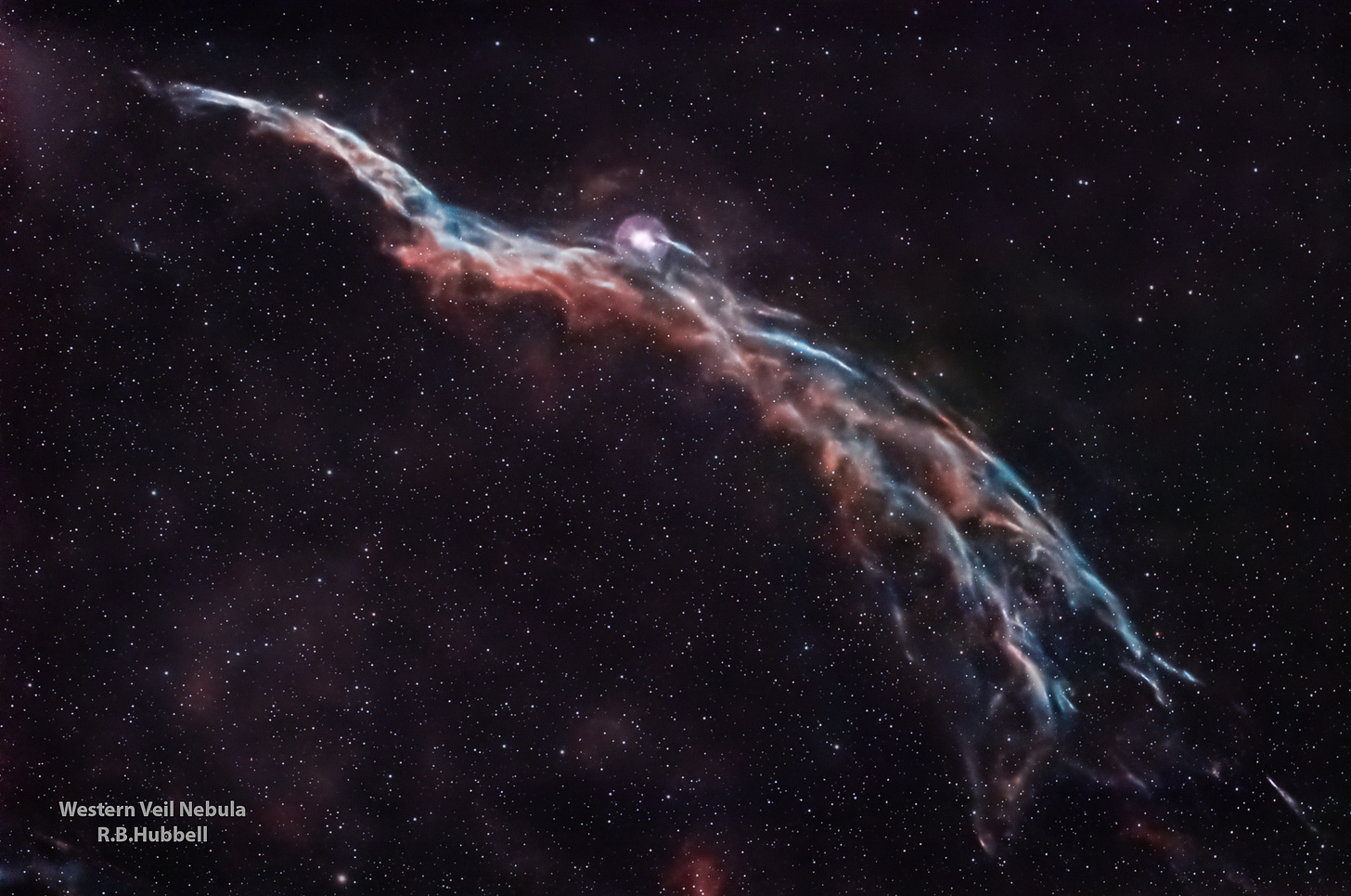 The Western Veil Nebula, like a wrinkled silk scarf laid on deep soft velvet. We are starstuff.