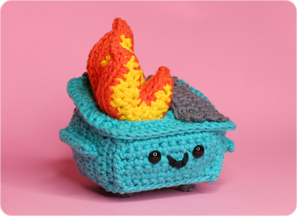 Crocheted Dumpster Fire