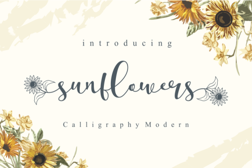 A casual font called Sunflower 